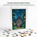 My Neighbor Totoro Miniature Frame Puzzle | Magnetic Display Jigsaw Puzzle (140 Pieces) | Mini Leaves