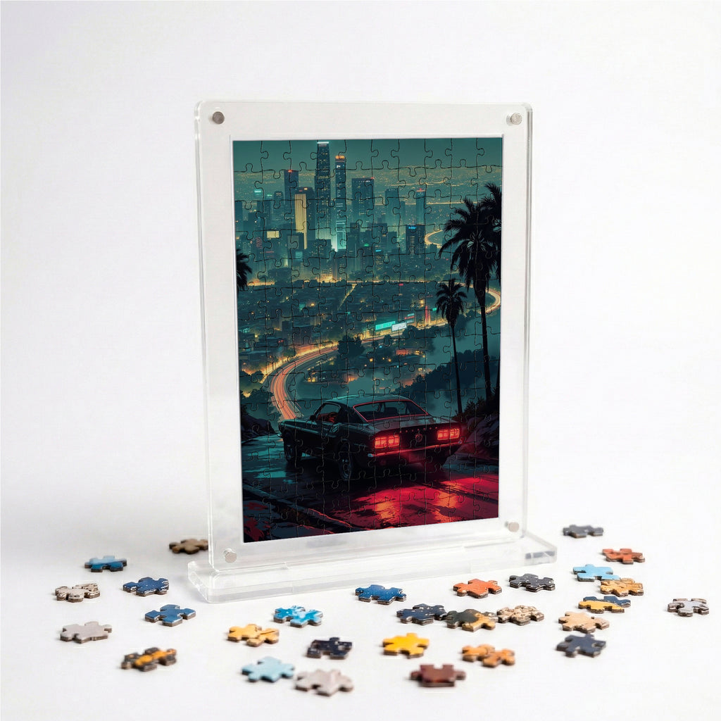 Old Mustang Acrylic Frame Puzzle- Automotive Series
