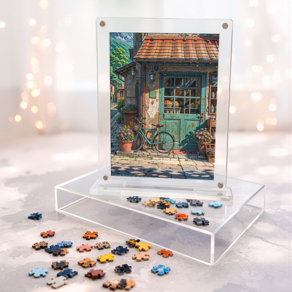 European Street Cafe Frame Puzzle