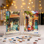 European Street Cafe Frame Puzzle