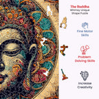 The Buddha | Unique Shape Wooden Puzzle | Mini Leaves