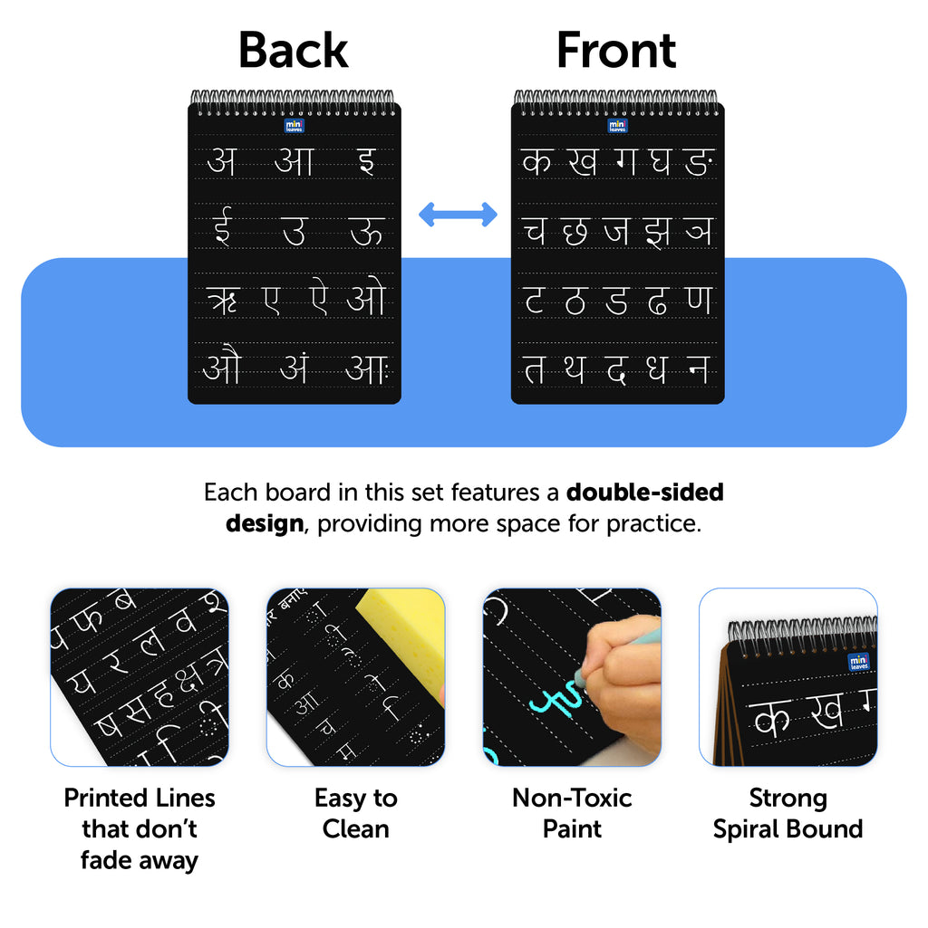 Wooden Hindi Tracing Board Set