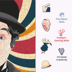 Charlie Chaplin™ Whimsy Unique Shape Wooden Puzzle – 465 Pieces | Mini Leaves