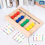 Montessori Slide & Match Wooden Color Puzzle With 25 Flashcards