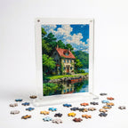 Morning Light Miniature Frame Puzzle | Magnetic Display Jigsaw Puzzle (140 Pieces) | Mini Leaves