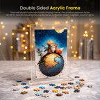 Acrylic Miniature Frame Puzzle | Magnetic Display Jigsaw Puzzle (140 Pieces) | Mini Leaves