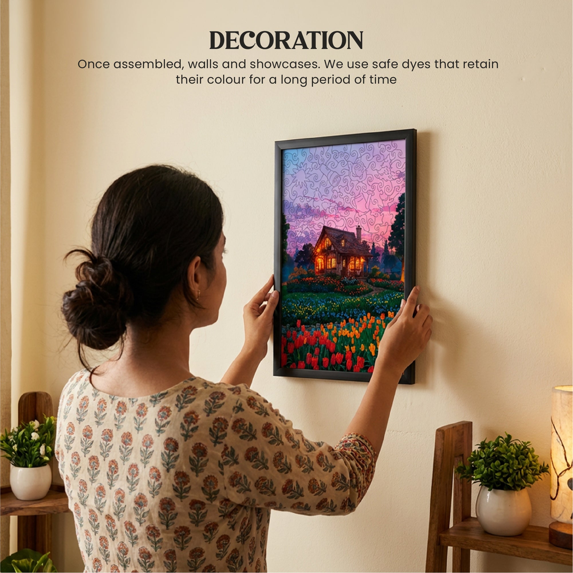 The Estate At Dusk – Unique Shape Wooden Puzzle (200 Pieces) | Mini Leaves