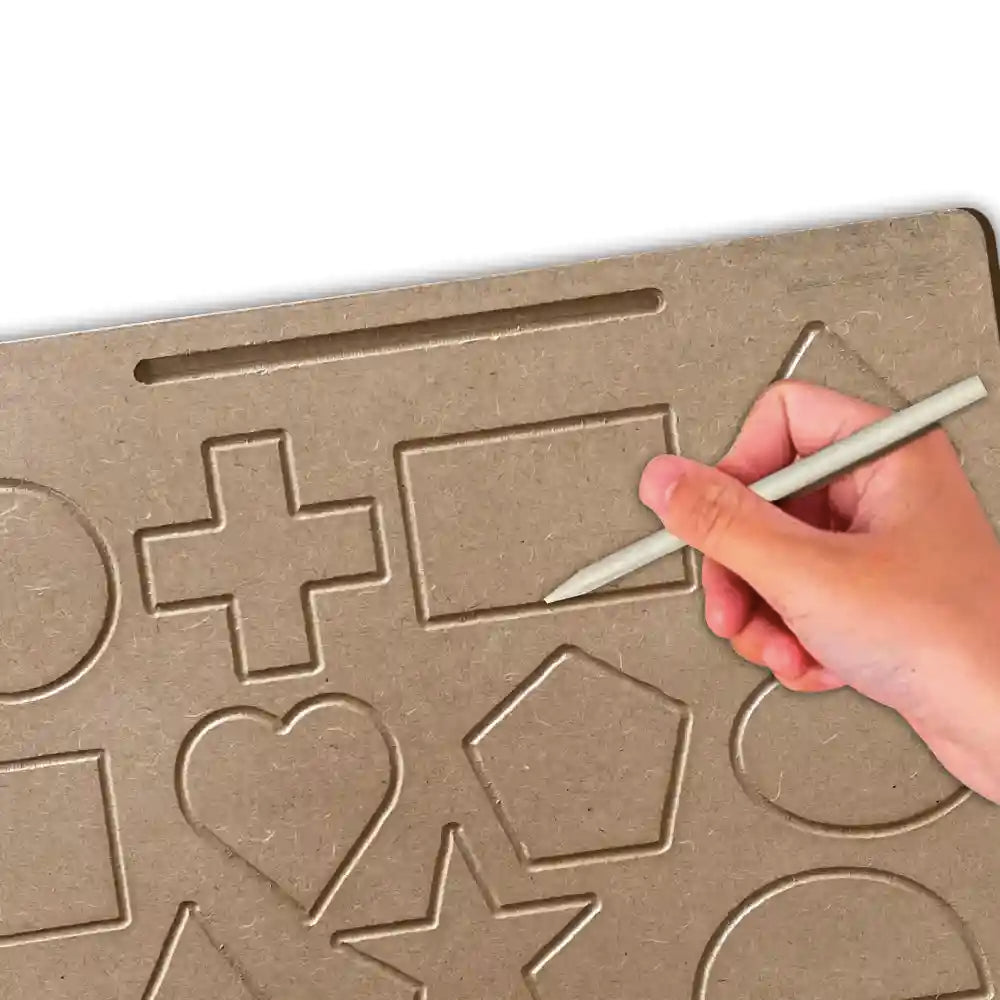 Geometric Tracing Board 11 shapes 2+ Years - Mini Leaves