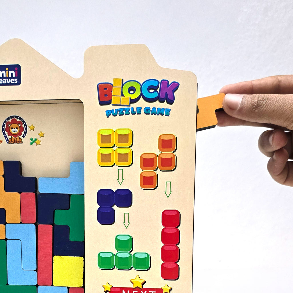 Mini Leaves Wooden Building Blocks Game | Interactive Multi-player Educational Toys for 3+Kids