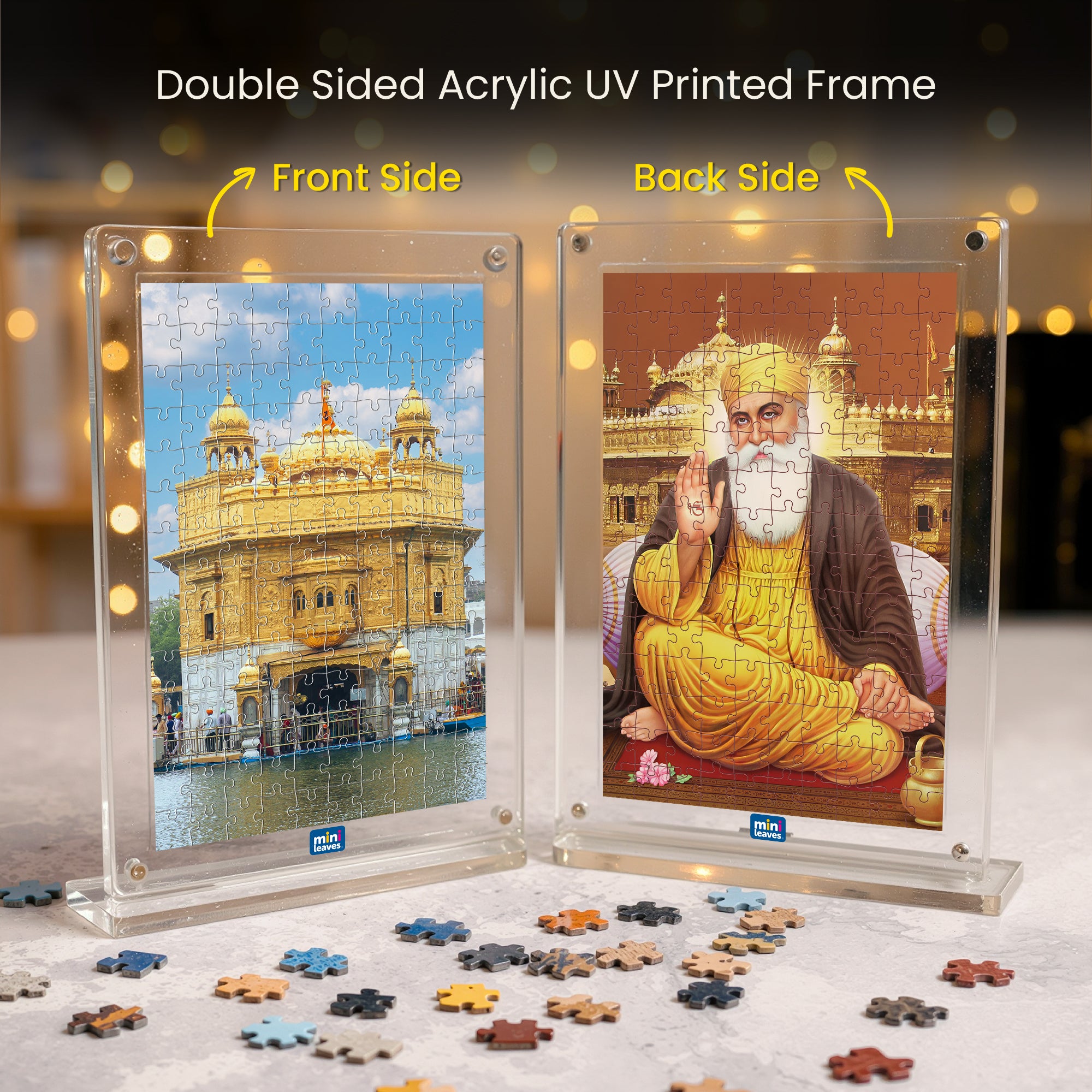 Religious Series Acrylic Frame Puzzle – 140 Pieces | Spiritual Art Puzzle – Mini Leaves Toys