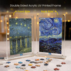 Van Gogh Series Acrylic Frame Puzzle – 140 Pieces | Artistic Puzzle – Mini Leaves Toys