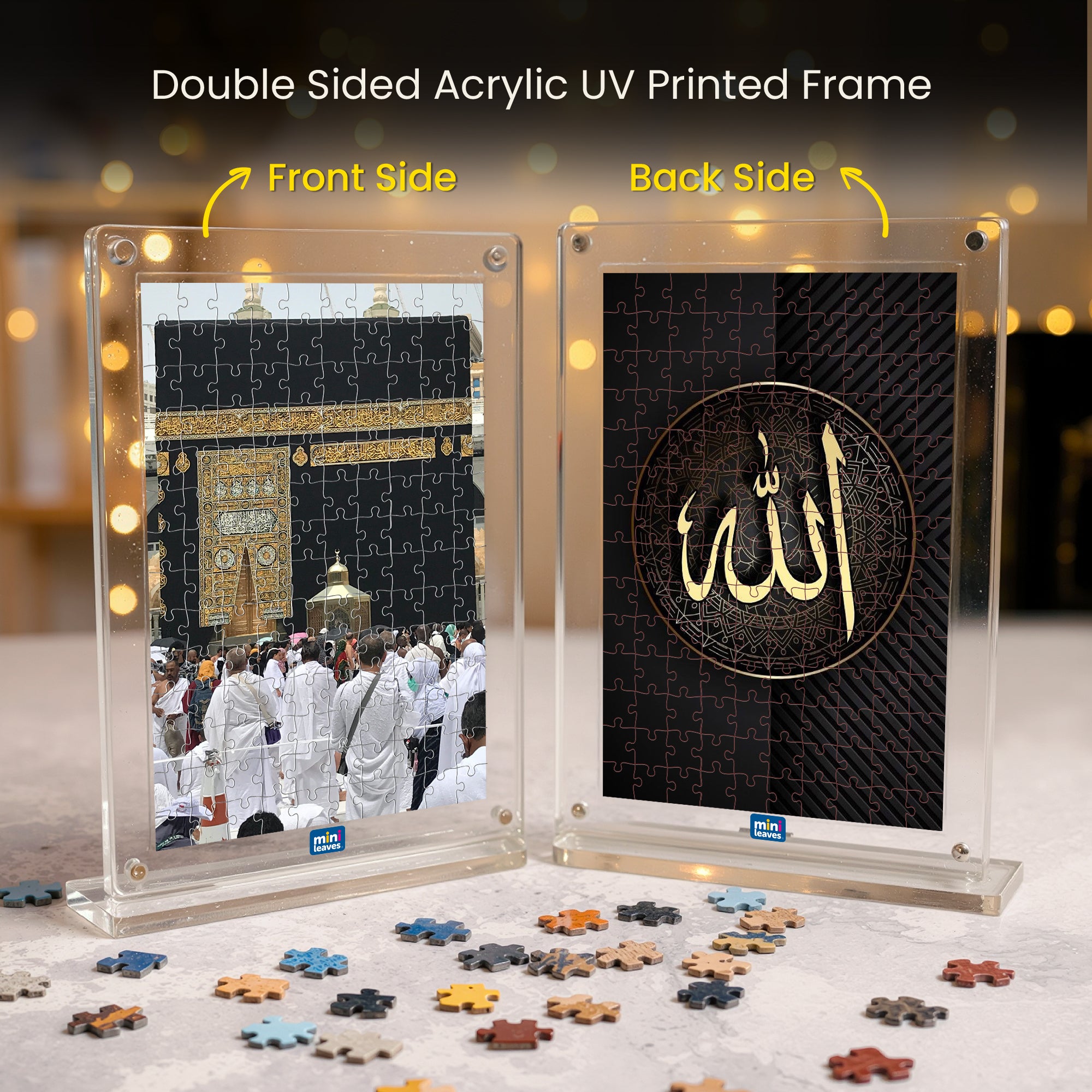 Religious Series Acrylic Frame Puzzle – 140 Pieces | Spiritual Art Puzzle – Mini Leaves Toys