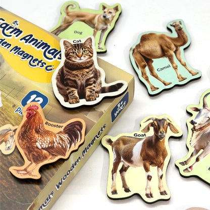 Farm Animals Wooden Fridge Magnets 3+ Years