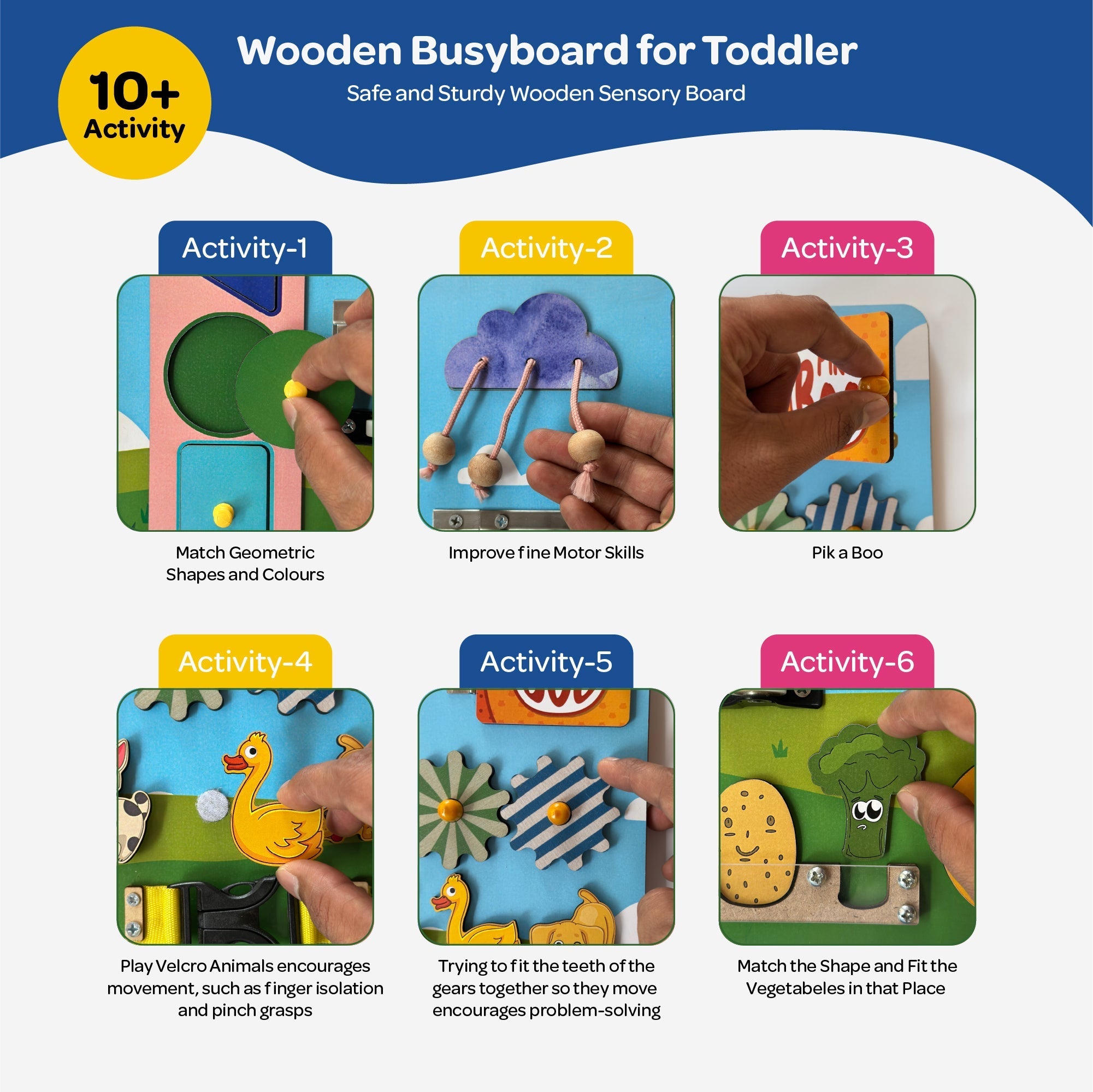 Mini Leaves™ Wooden Busy Board