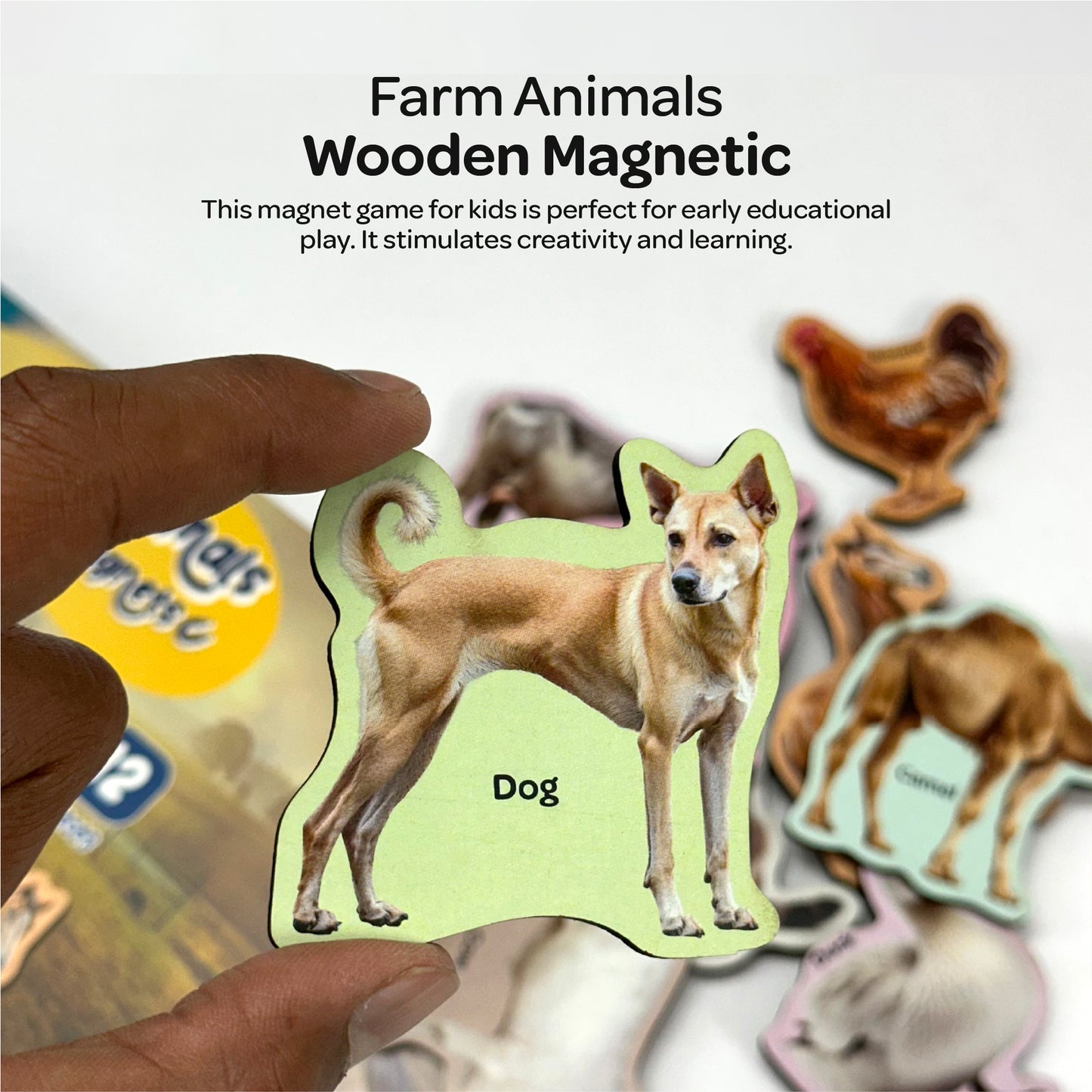 Farm Animals Wooden Fridge Magnets 3+ Years
