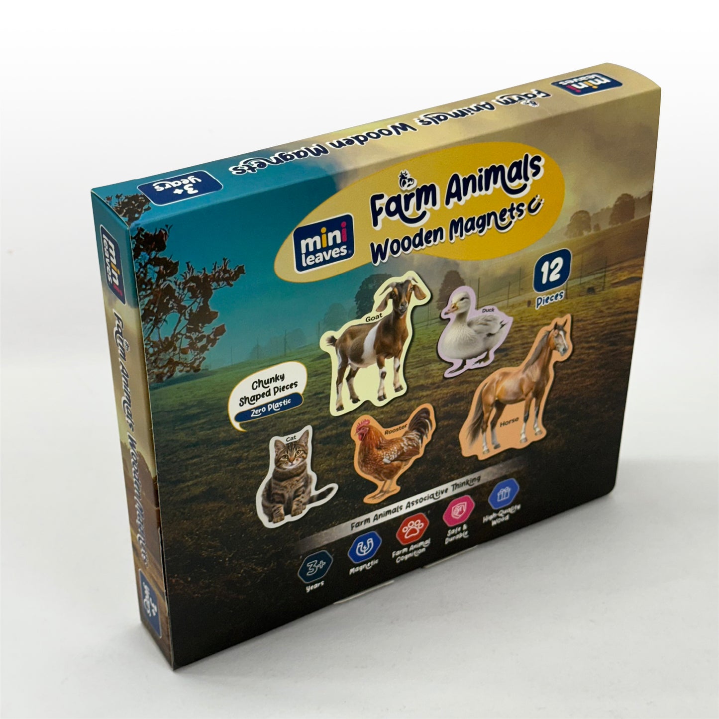 Farm Animals Wooden Fridge Magnets 3+ Years