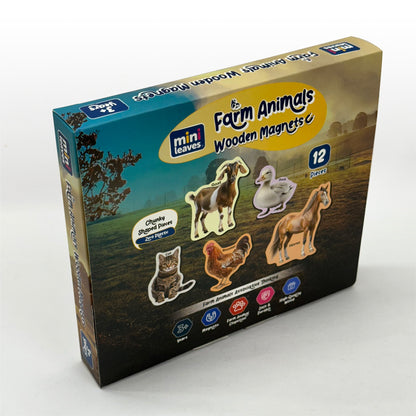 Farm Animals Wooden Fridge Magnets 3+ Years