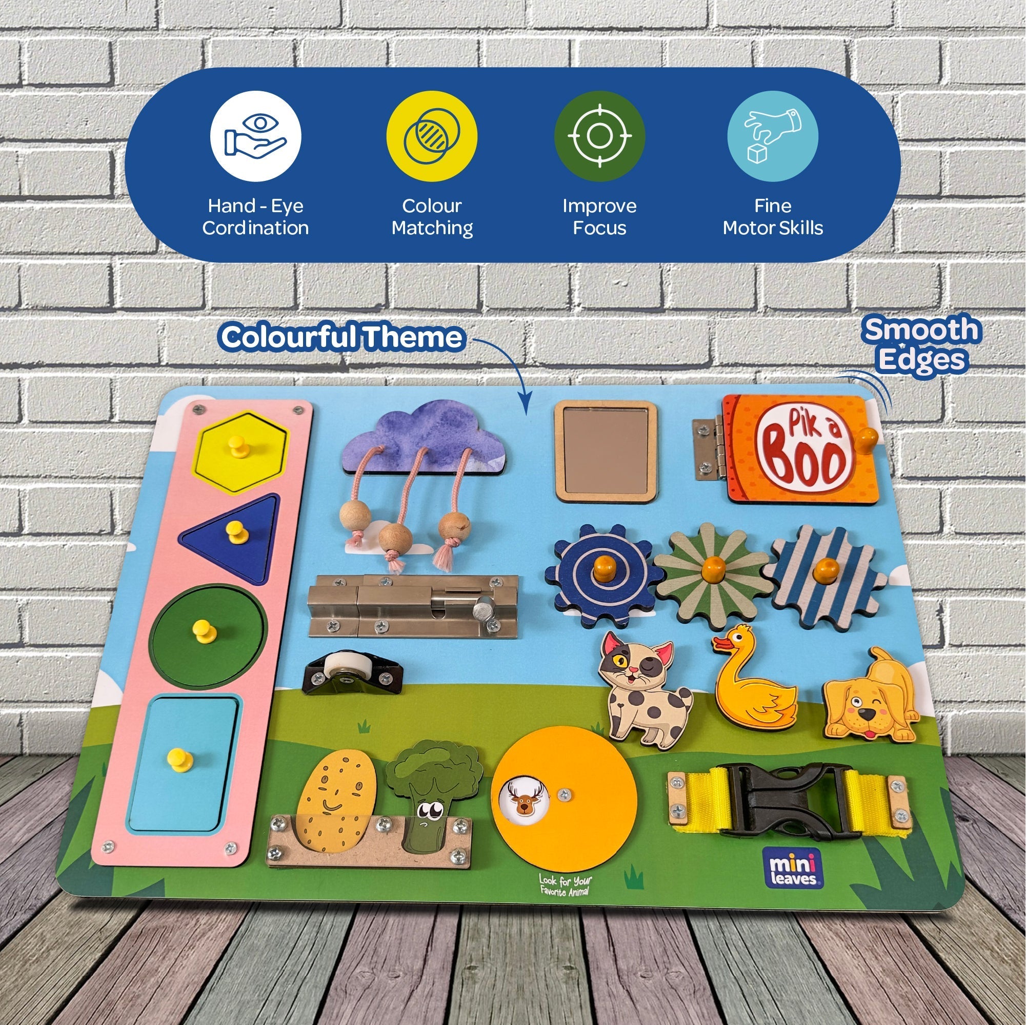 Mini Leaves™ Wooden Busy Board