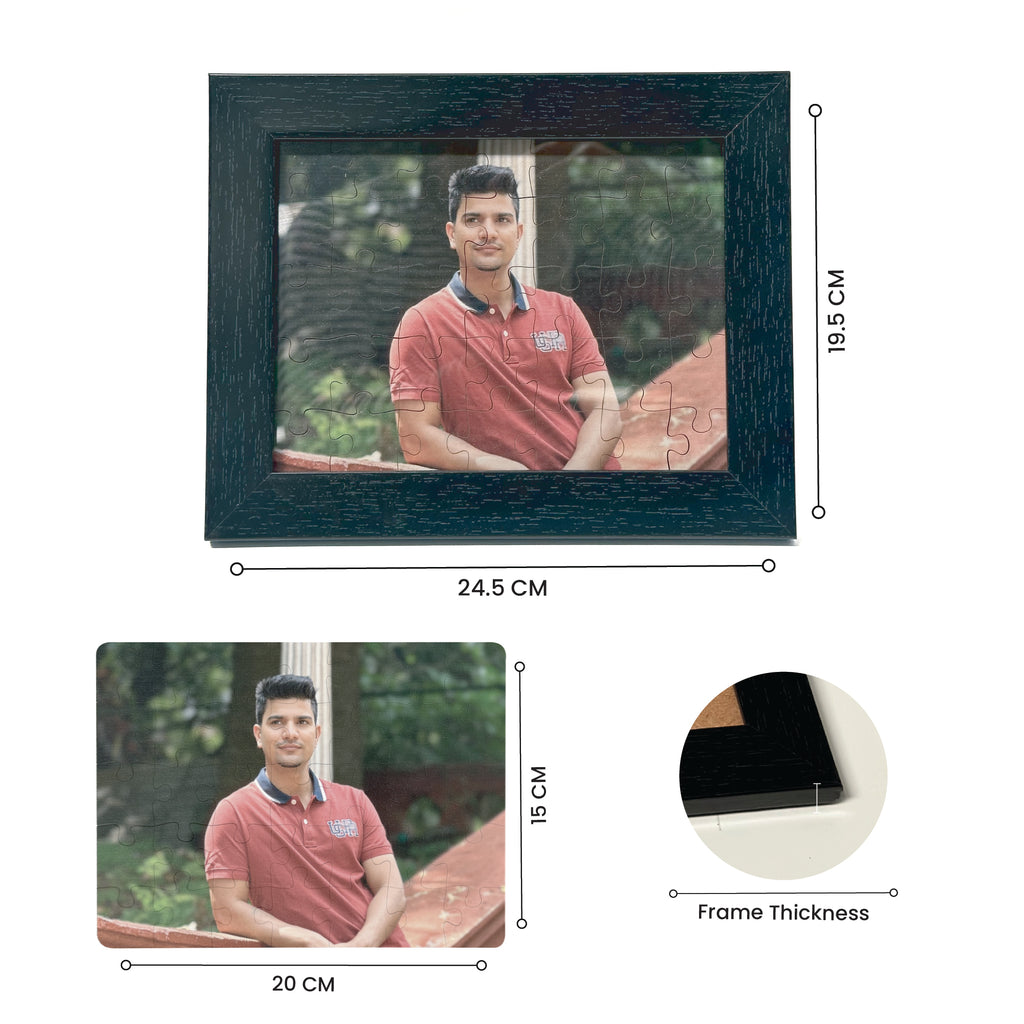 Personalised Jigsaw Puzzle Wooden Photoframe