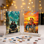 Acrylic Miniature Frame Puzzle | Magnetic Display Jigsaw Puzzle (140 Pieces) | Mini Leaves