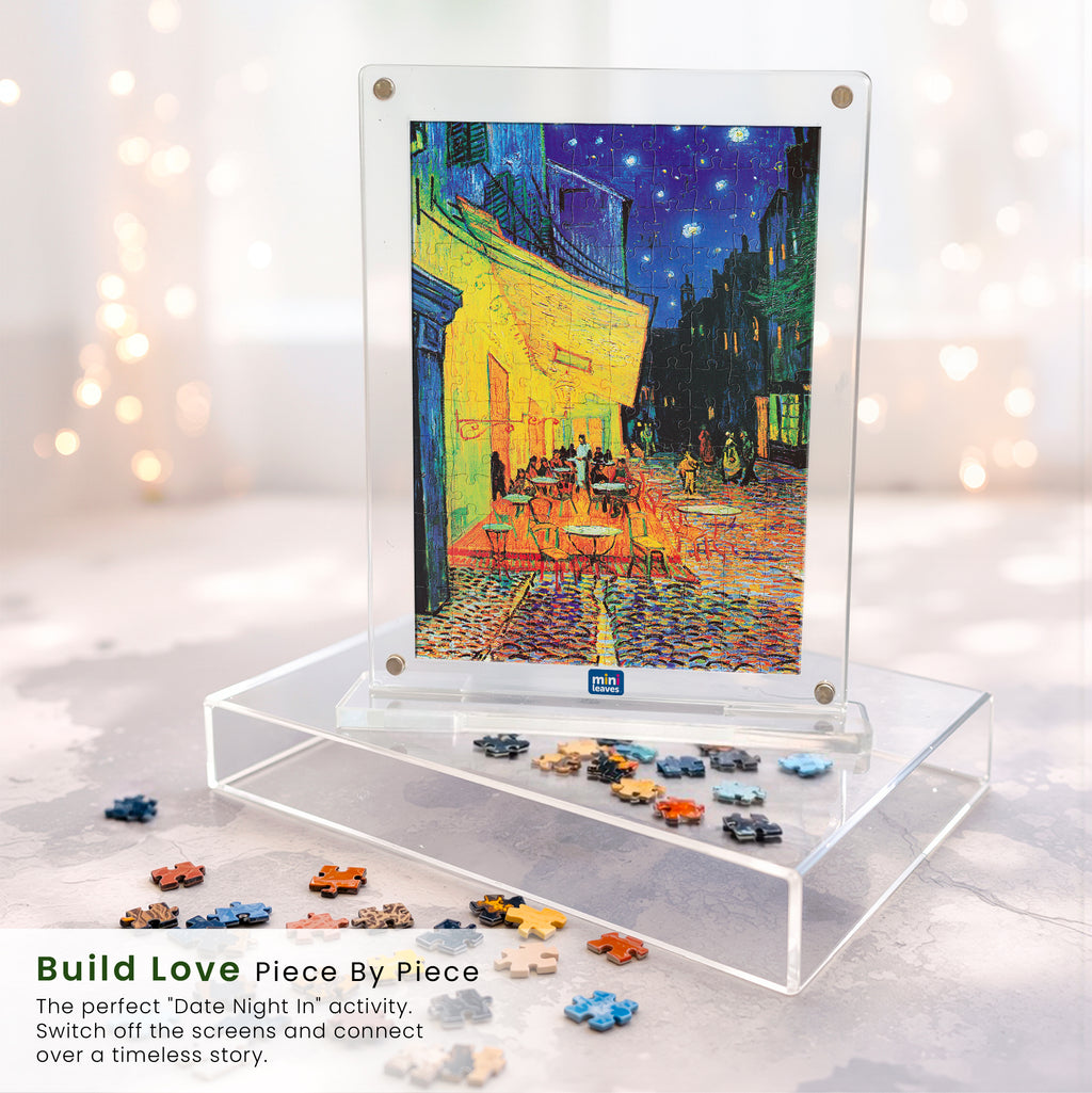Van Gogh Series Acrylic Frame Puzzle – 140 Pieces | Artistic Puzzle – Mini Leaves Toys