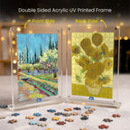 Van Gogh Series Acrylic Frame Puzzle – 140 Pieces | Artistic Puzzle – Mini Leaves Toys