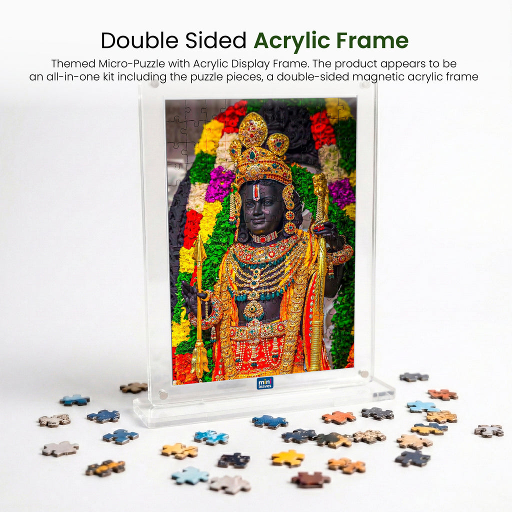 Religious Series Acrylic Frame Puzzle – 140 Pieces | Spiritual Art Puzzle – Mini Leaves Toys
