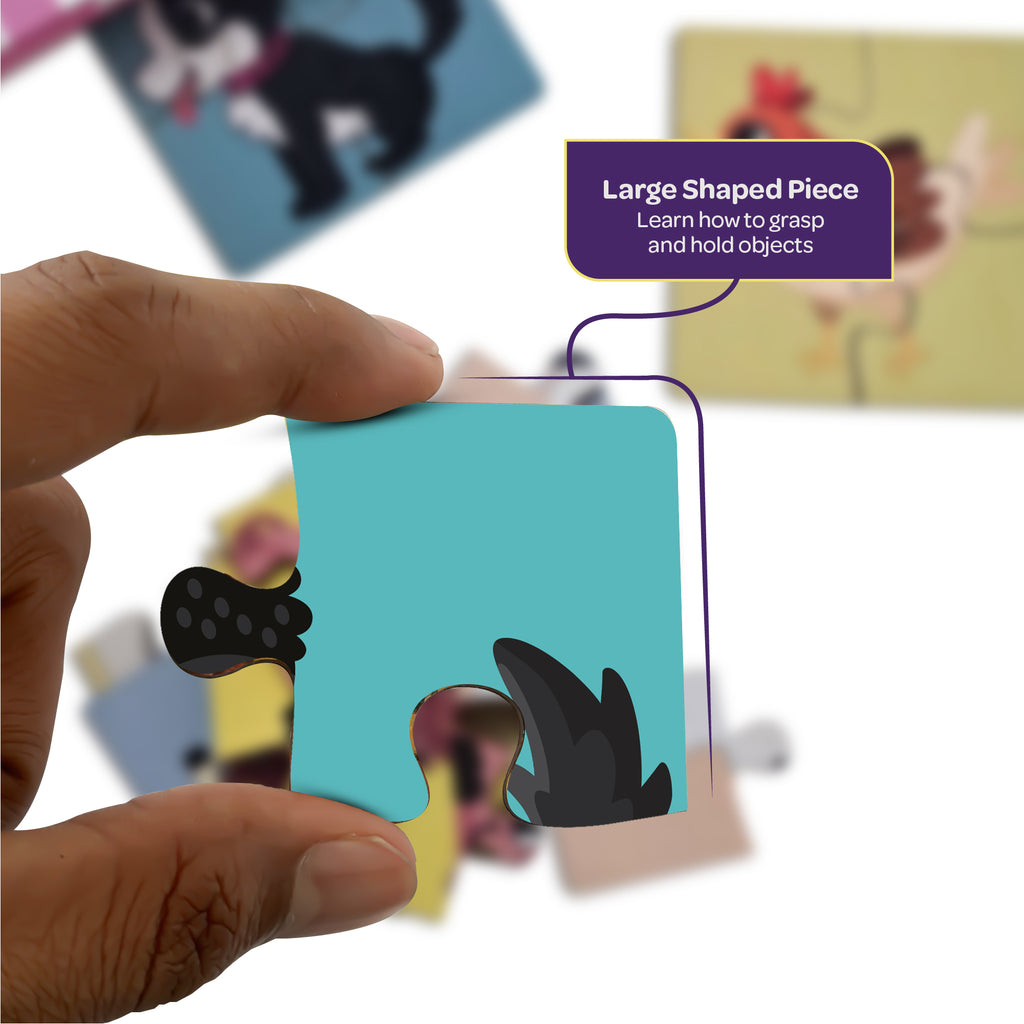 Farm Animals 4 Piece Wooden Puzzle 2+ Years