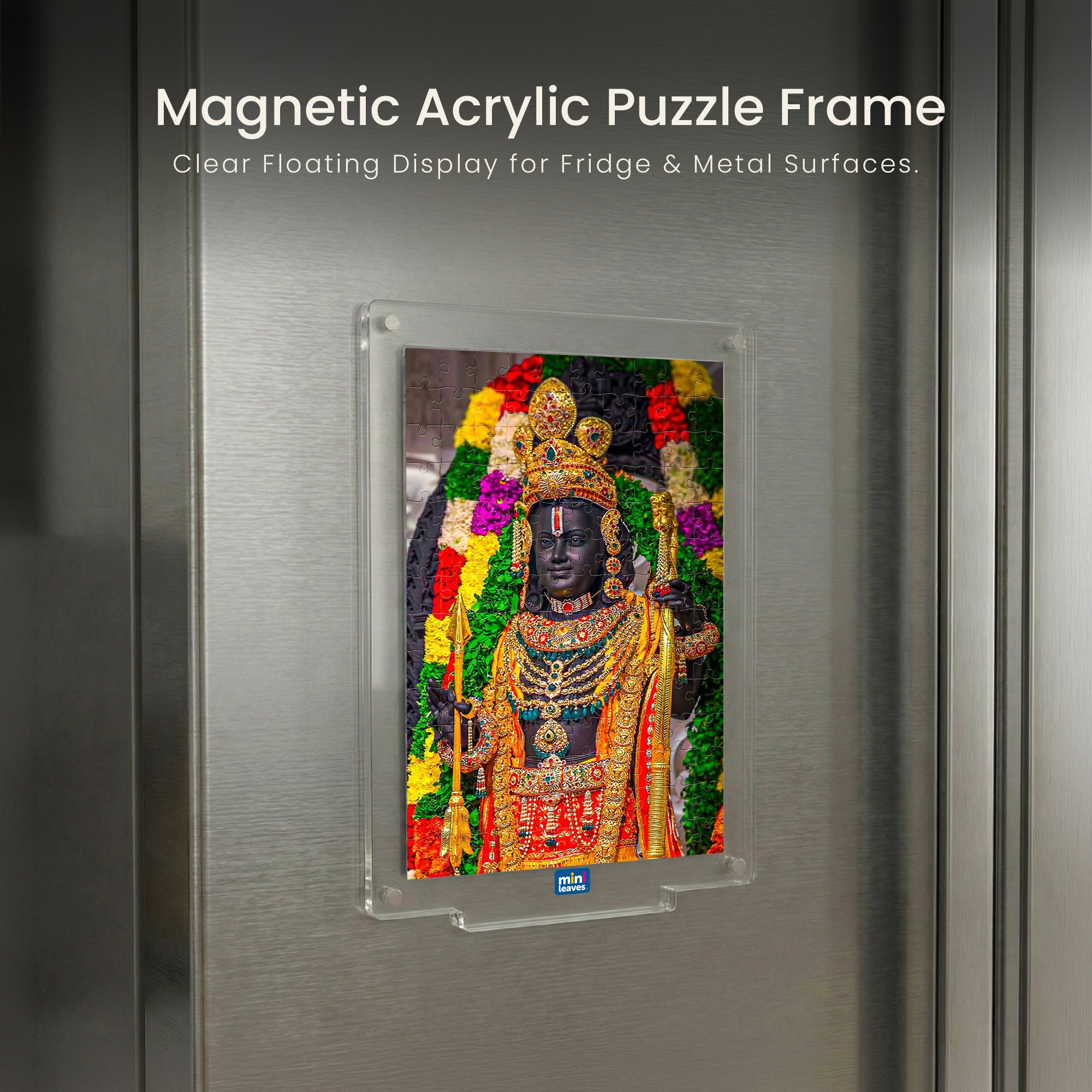 Religious Series Acrylic Frame Puzzle – 140 Pieces | Spiritual Art Puzzle – Mini Leaves Toys