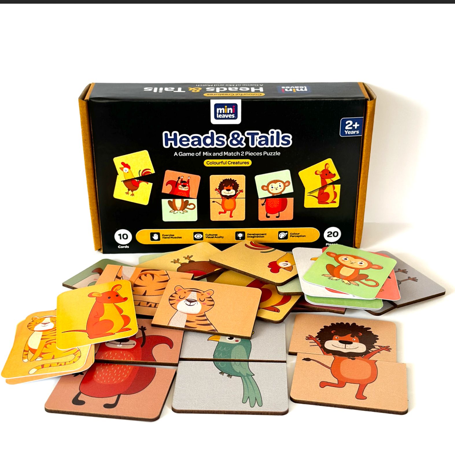 Head & Tail 2-Piece Wooden Matching Memory Game