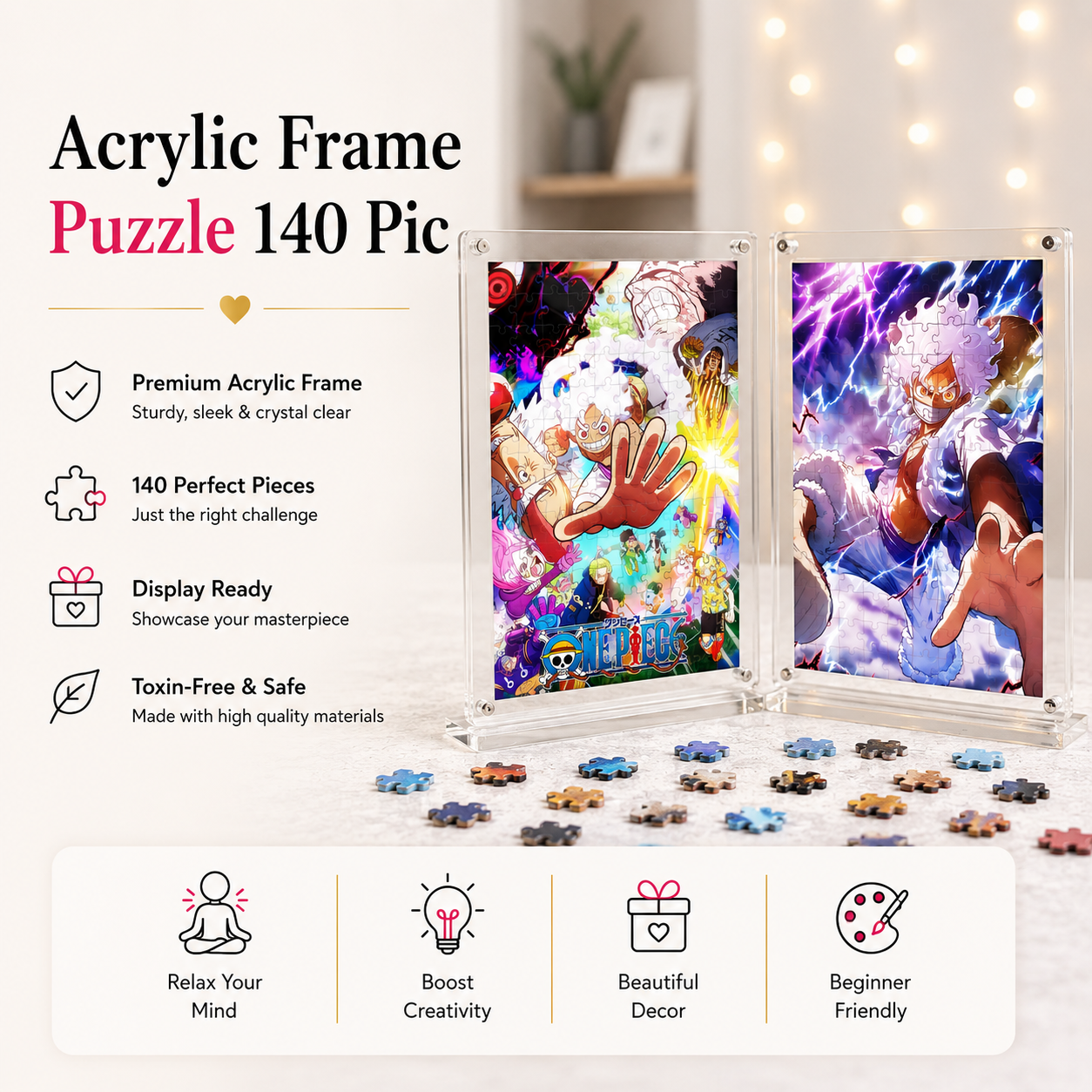One Piece Acrylic Frame Puzzle- Anime Series