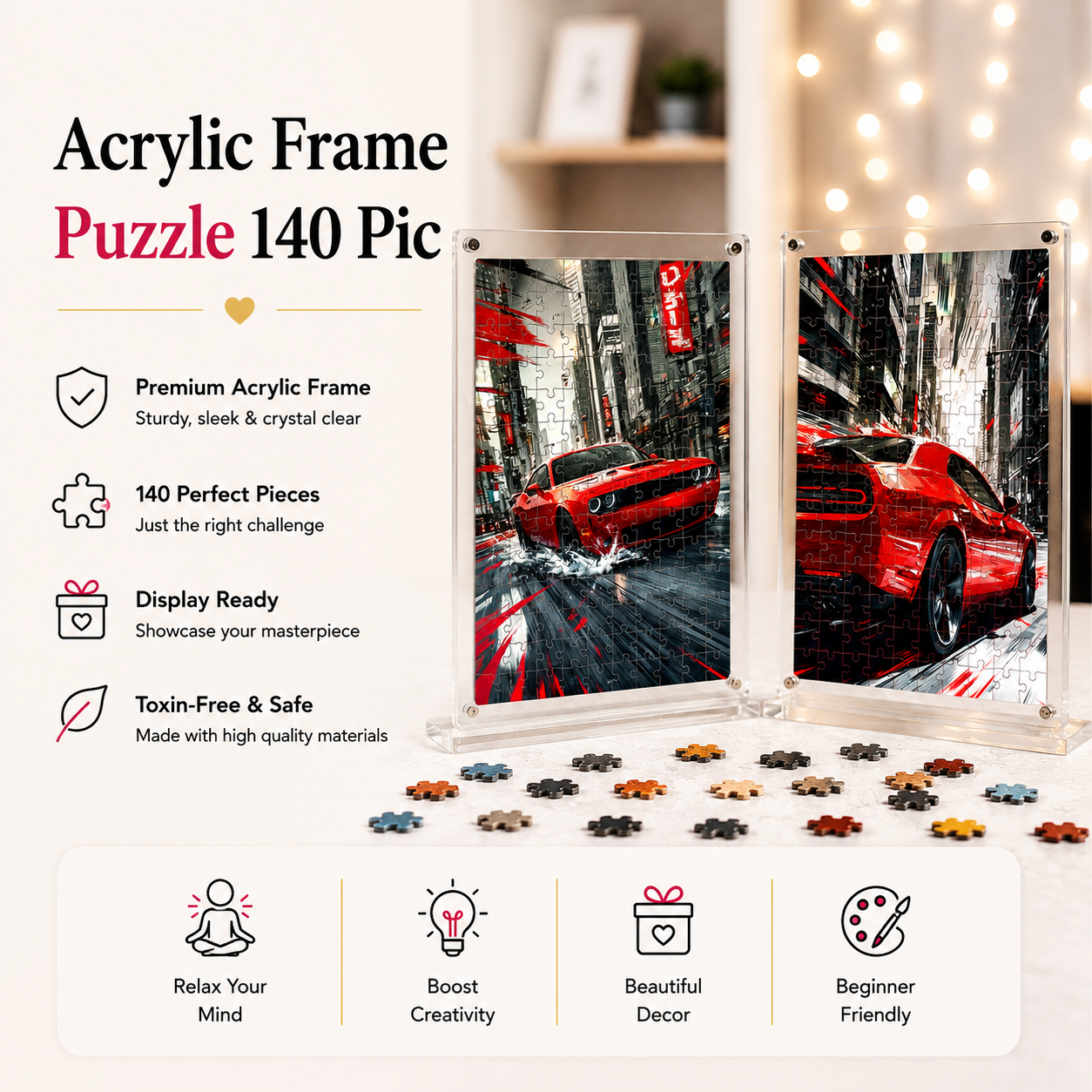 Dodge Challenger Frame Puzzle- Automotive Series