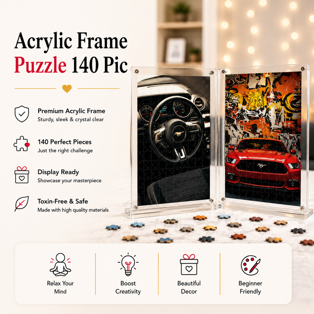 Ford Mustang Acrylic Frame Puzzle- Automotive Series