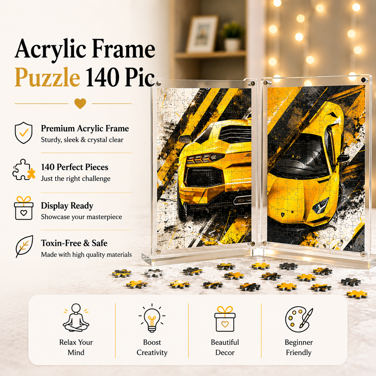 Lamborghini Acrylic Frame Puzzle-Automotive Series