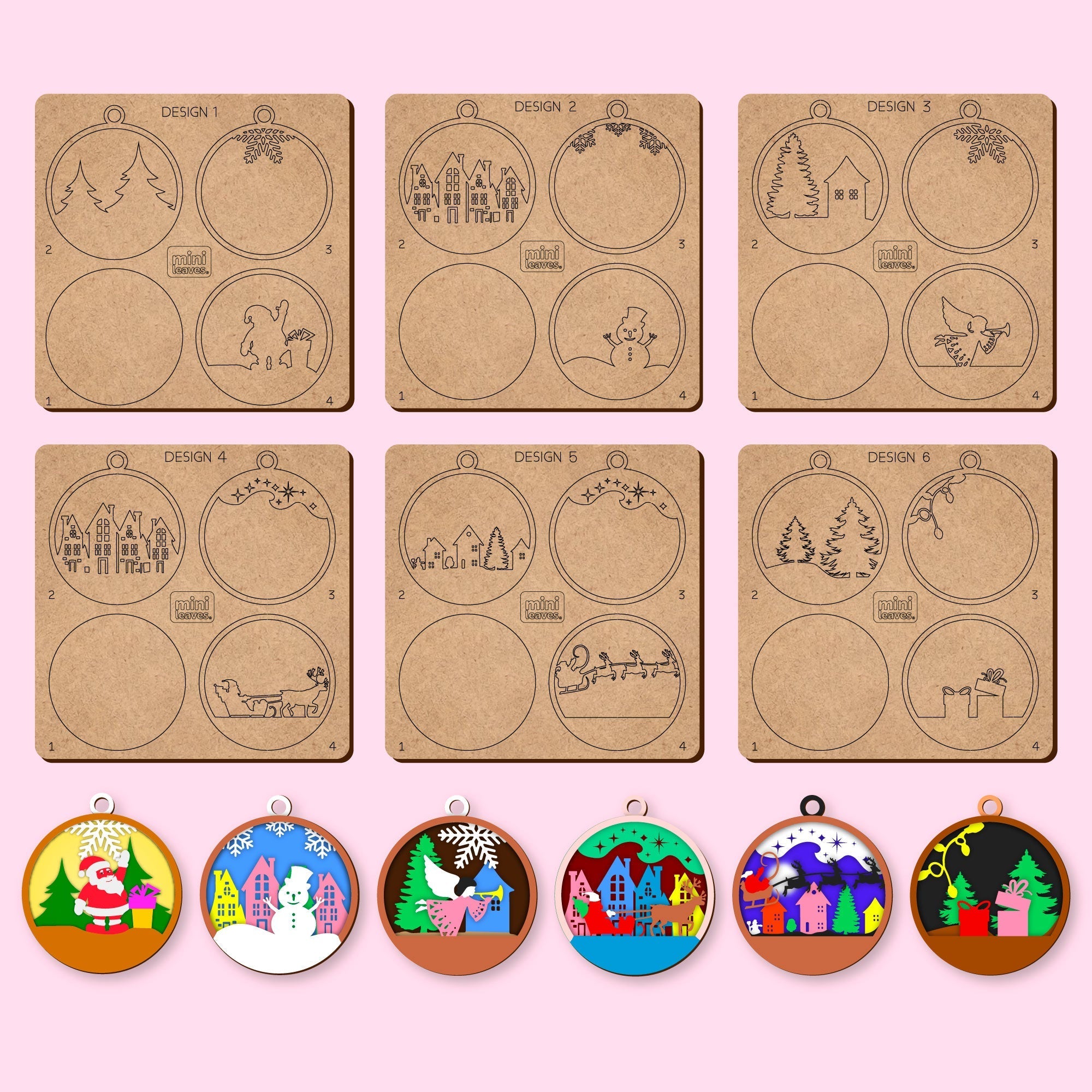 Mini Leaves™ DIY Wooden Keychain Art & Craft Set