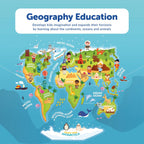 72 Pieces World Map Educational Puzzle 4+ Years - Mini Leaves