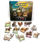 Farm Animals Wooden Fridge Magnets 3+ Years