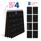 English Alphabets Montessori Pre-Writing Tracing Board – Set of 4 (8 Sides)