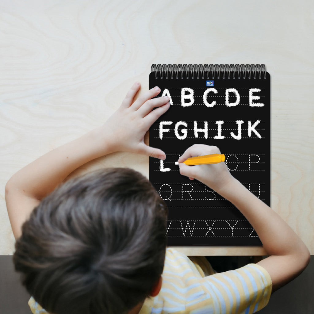 English Alphabets Montessori Pre-Writing Tracing Board – Set of 4 (8 Sides)