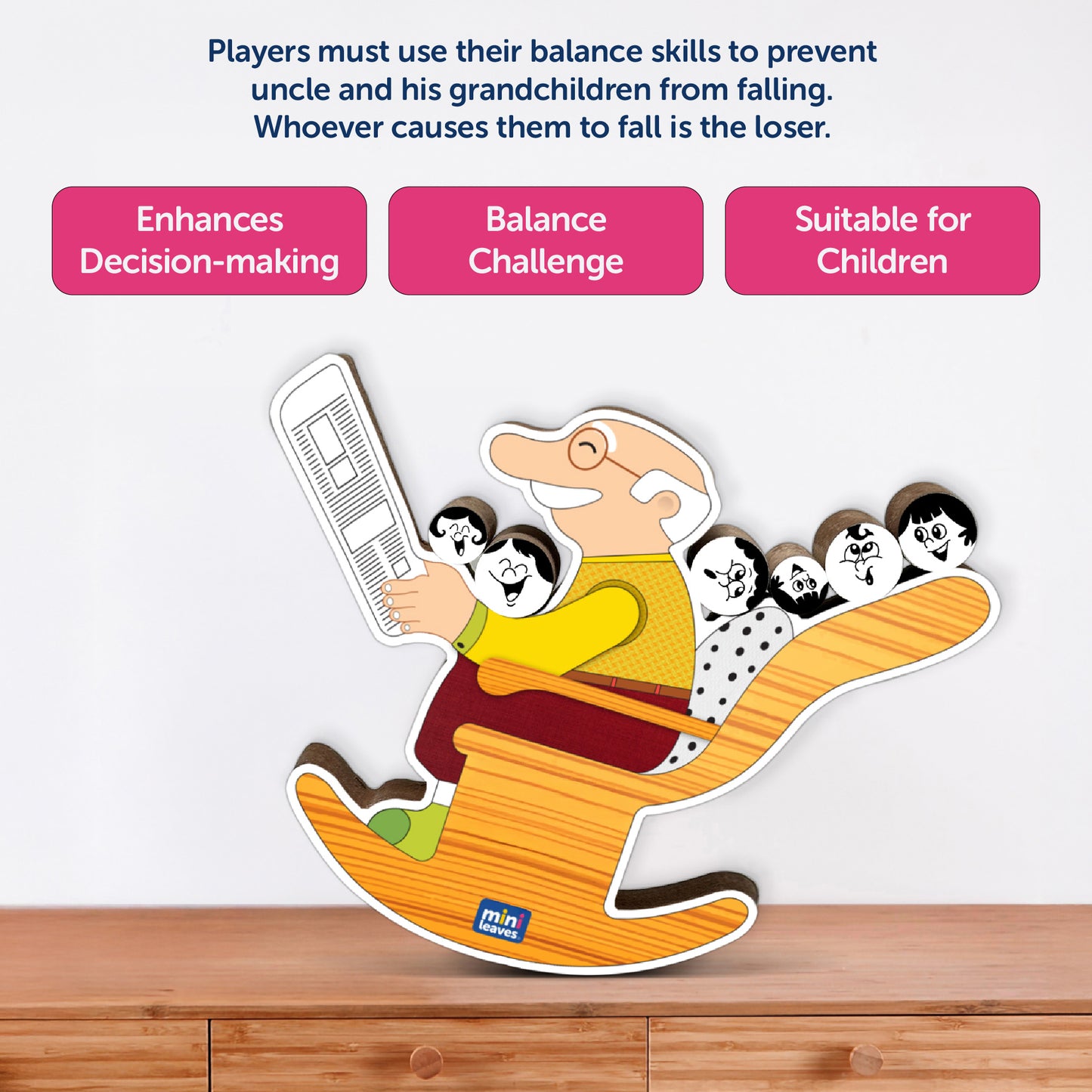Mini Leaves Balancing Grandpas Balancing Toys | Multiplayers Fun Games for Indoor