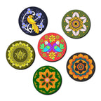 Mandala Paint Kit Tea Coasters Art and Craft Kit 6+ Years - Mini Leaves