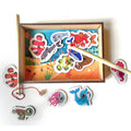 Mini Leaves Wooden Magnetic Fishing Game for Kids - Mini Leaves