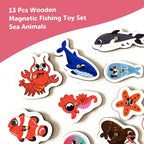 Mini Leaves Wooden Magnetic Fishing Game for Kids - Mini Leaves