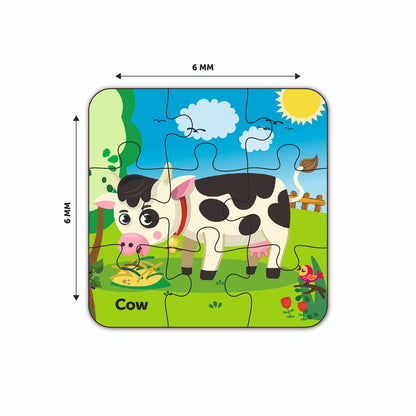 4 in 1 My Farm Wooden Puzzle Toy - Mini Leaves
