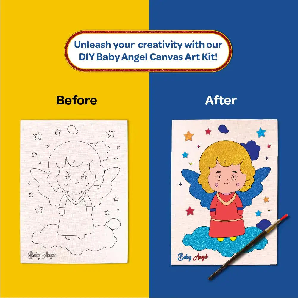 Colour Me Baby Princess” DIY Canvas Art Kit