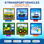 Cube Block Transport 6 Sides with 6 Animal 2+ Years
