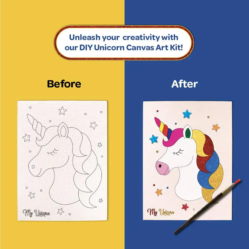 Colour Me Unicorn” DIY Canvas Art Kit