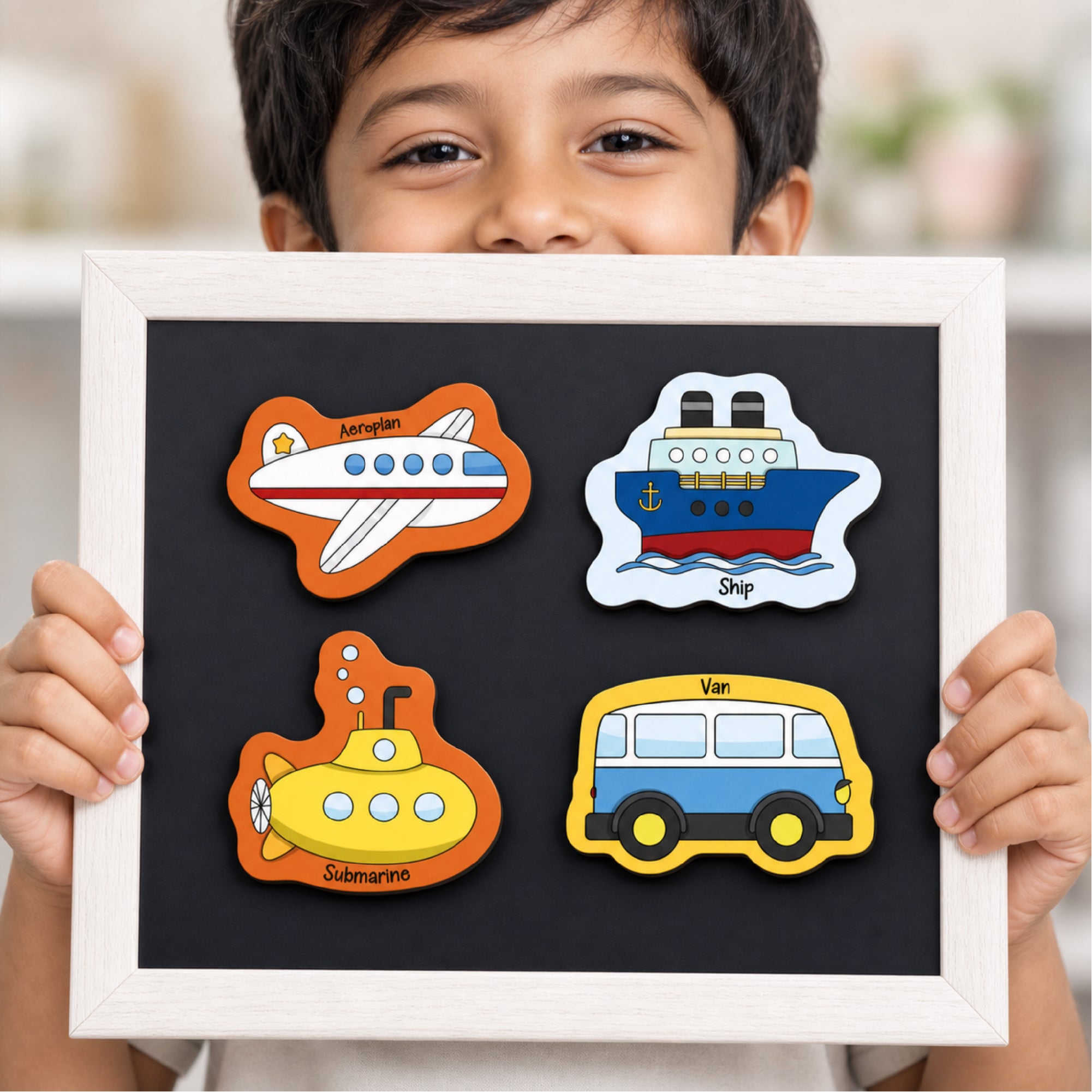 26 Pieces Transport Full Magnetic Fridge Magnets for Kids 2+ Years