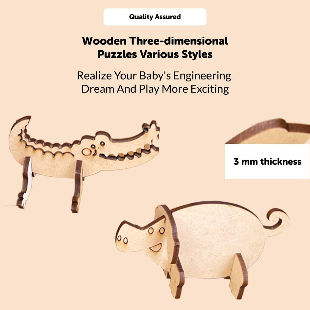 3D DIY Animals Puzzles 4+ Years - Mini Leaves