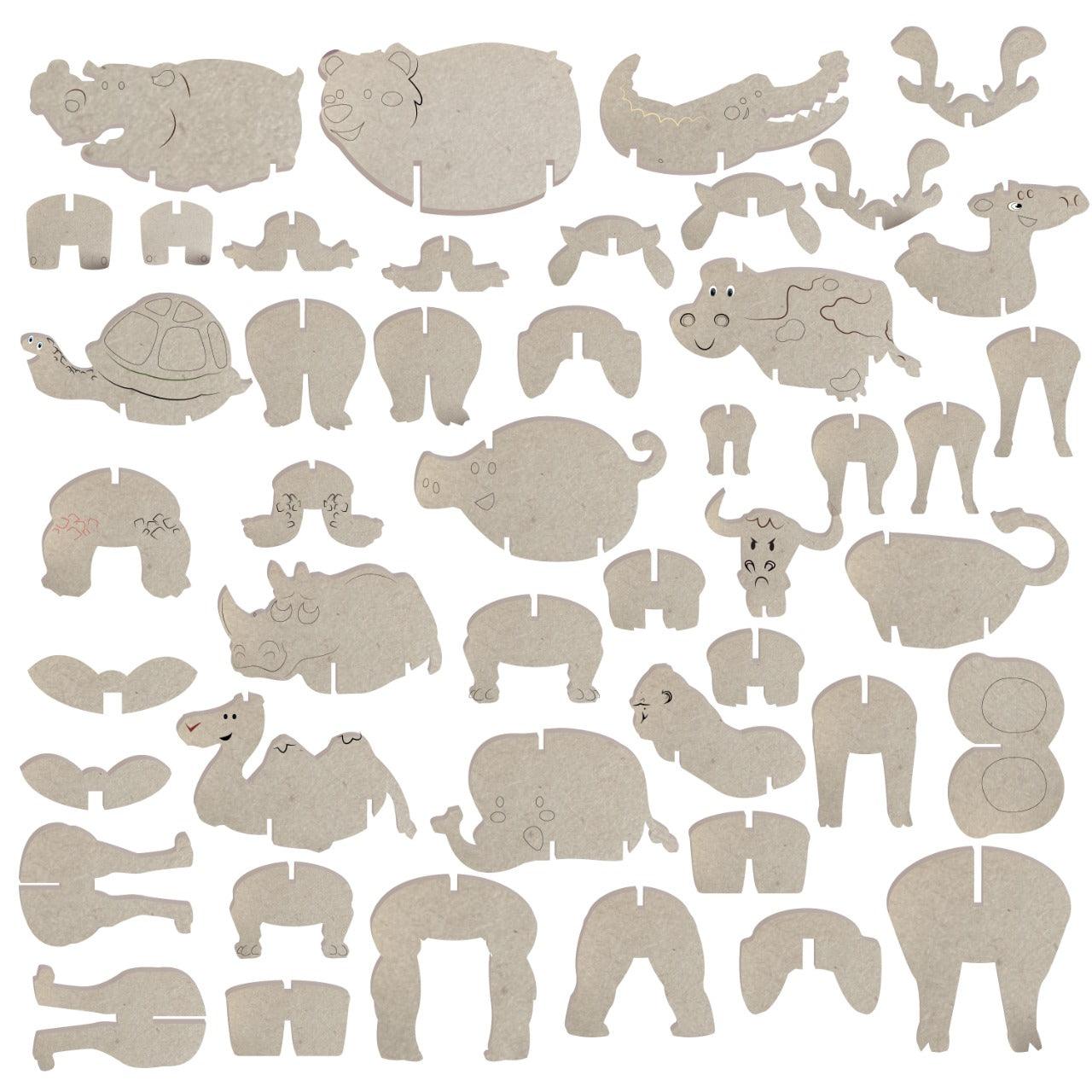 3D DIY Animals Puzzles 4+ Years - Mini Leaves